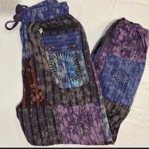 NEW Rising international Bohemian Patchwork Pants Size:Medium